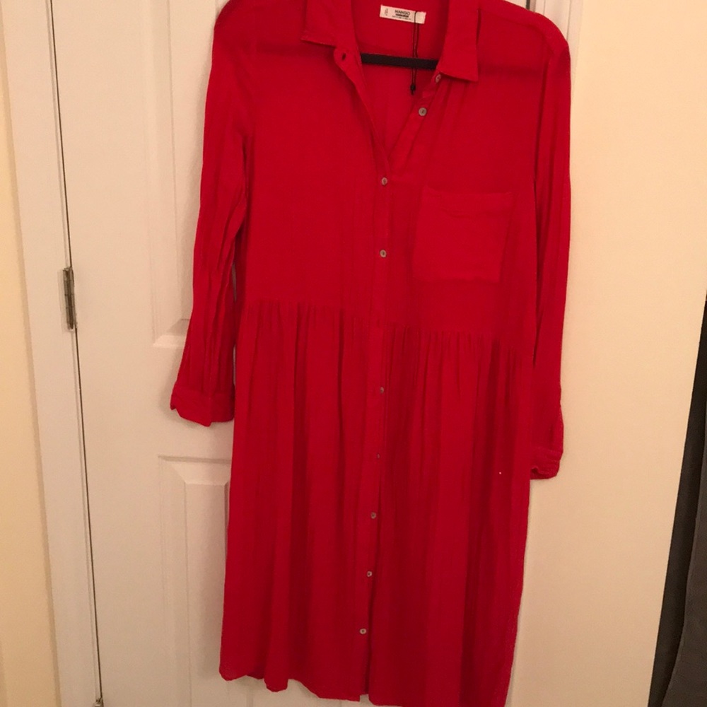 Mango casualwear red dress